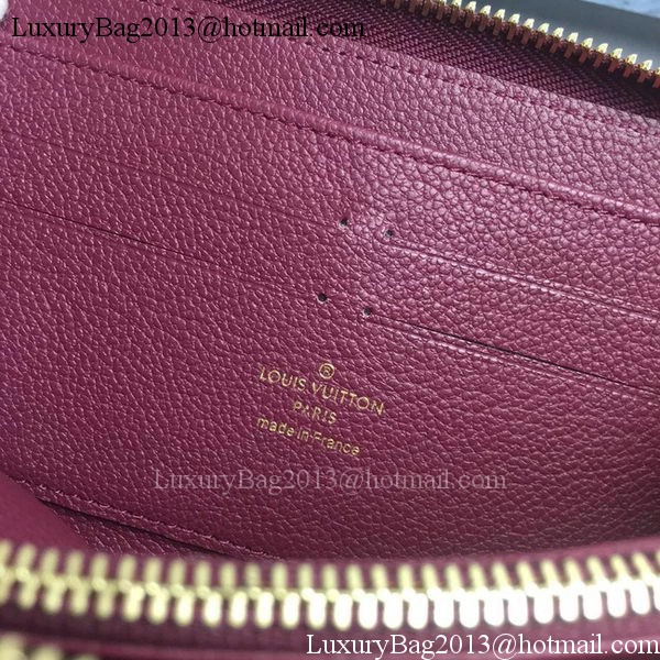 Louis Vuitton Monogram Empreinte ZIPPY WALLET M60571 Purple Louis Vuitton Monogram Empreinte ZIPPY WALLET M60571 Purple