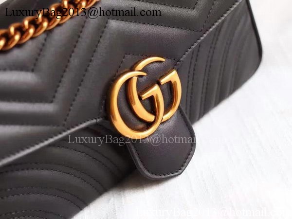 Gucci GG Marmont Matelasse Shoulder Bag 443497 Black Gucci GG Marmont Matelasse Shoulder Bag 443497 Black