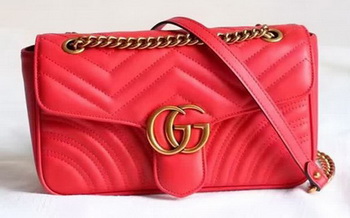 Gucci GG Marmont Matelasse Shoulder Bag 443497 Red Gucci GG Marmont Matelasse Shoulder Bag 443497 Red