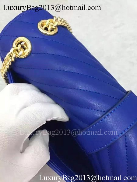 YSL Classic Monogramme Flap Bag Calfskin Leather Y26588 Blue