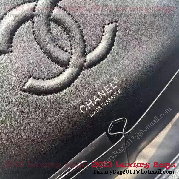 Chanel 2.55 Series Flap Bag Black Cannage Pattern Chevron Leather A1112V Silver Chanel 2.55 Series Flap Bag Black Cannage Pattern Chevron Leather A1112V Silver