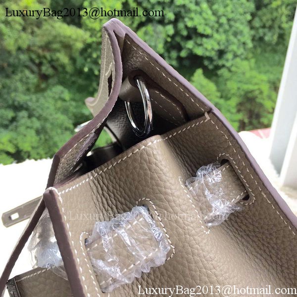 Hermes Jypsiere 31CM Shoulder Bag Calfskin Leather H0880 Grey Hermes Jypsiere 31CM Shoulder Bag Calfskin Leather H0880 Grey