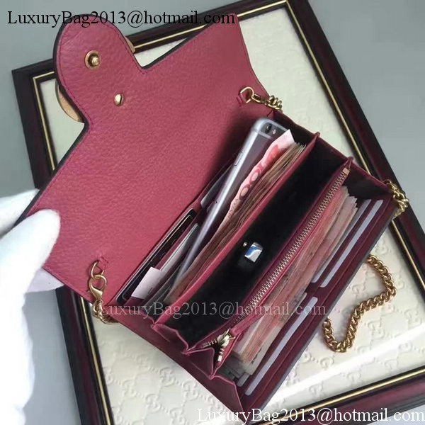 Gucci GG Marmont Leather mini Chain Bag 401232 Wine Gucci GG Marmont Leather mini Chain Bag 401232 Wine