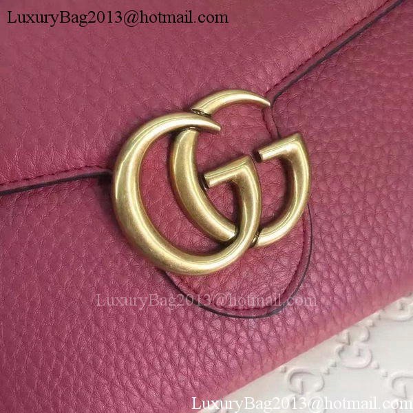 Gucci GG Marmont Leather mini Chain Bag 401232 Wine Gucci GG Marmont Leather mini Chain Bag 401232 Wine