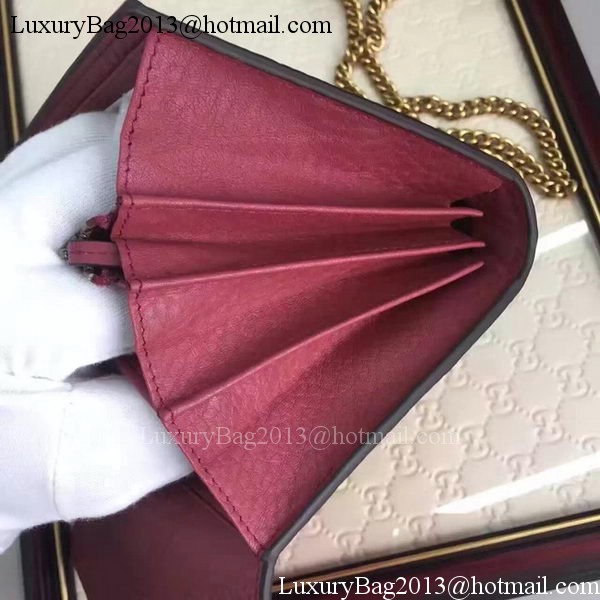 Gucci GG Marmont Leather mini Chain Bag 401232 Wine Gucci GG Marmont Leather mini Chain Bag 401232 Wine