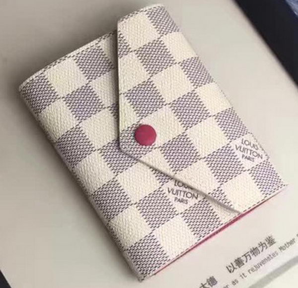 Louis Vuitton Damier Azur Canvas VICTORINE WALLET N58114 Red