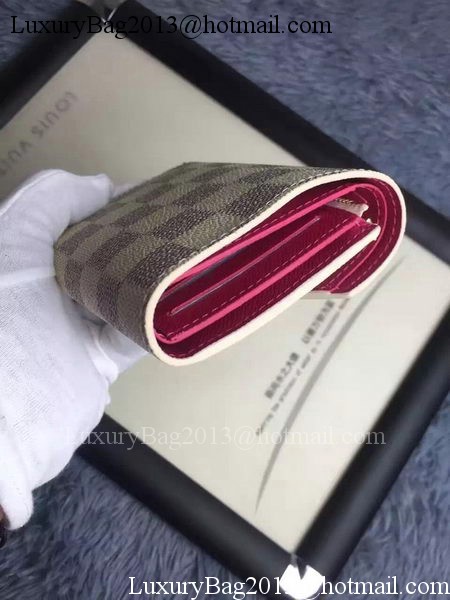 Louis Vuitton Damier Azur Canvas VICTORINE WALLET N58114 Red Louis Vuitton Damier Azur Canvas VICTORINE WALLET N58114 Red