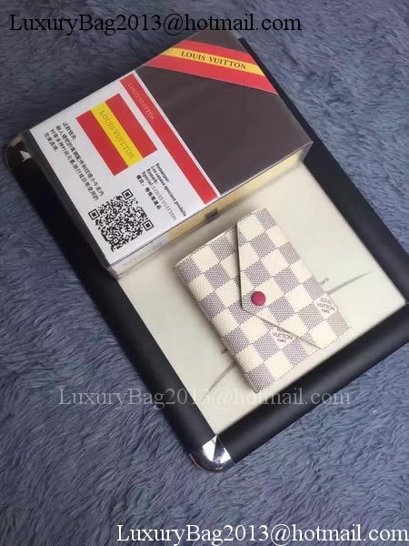 Louis Vuitton Damier Azur Canvas VICTORINE WALLET N58114 Red Louis Vuitton Damier Azur Canvas VICTORINE WALLET N58114 Red