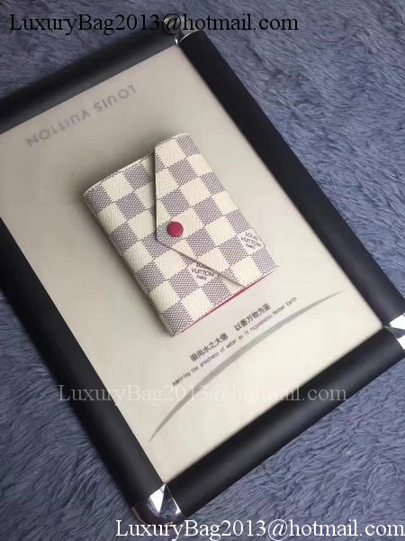 Louis Vuitton Damier Azur Canvas VICTORINE WALLET N58114 Red Louis Vuitton Damier Azur Canvas VICTORINE WALLET N58114 Red