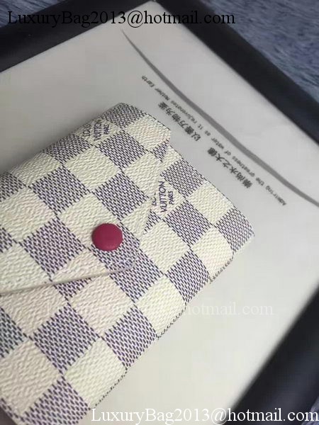 Louis Vuitton Damier Azur Canvas VICTORINE WALLET N58114 Red Louis Vuitton Damier Azur Canvas VICTORINE WALLET N58114 Red