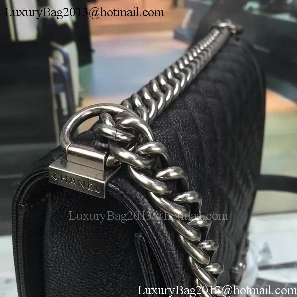 Boy Chanel Flap Bags Original Black Cannage Pattern A67088 Silver Boy Chanel Flap Bags Original Black Cannage Pattern A67088 Silver