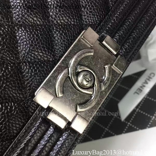 Boy Chanel Flap Bags Original Black Cannage Pattern A67088 Silver Boy Chanel Flap Bags Original Black Cannage Pattern A67088 Silver