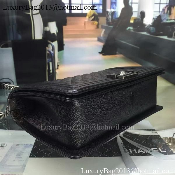 Boy Chanel Flap Bags Original Black Cannage Pattern A67088 Silver Boy Chanel Flap Bags Original Black Cannage Pattern A67088 Silver