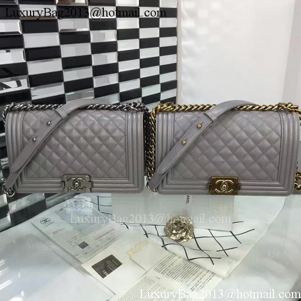 Boy Chanel Flap Shoulder Bag Cannage Pattern A67086 Grey Boy Chanel Flap Shoulder Bag Cannage Pattern A67086 Grey