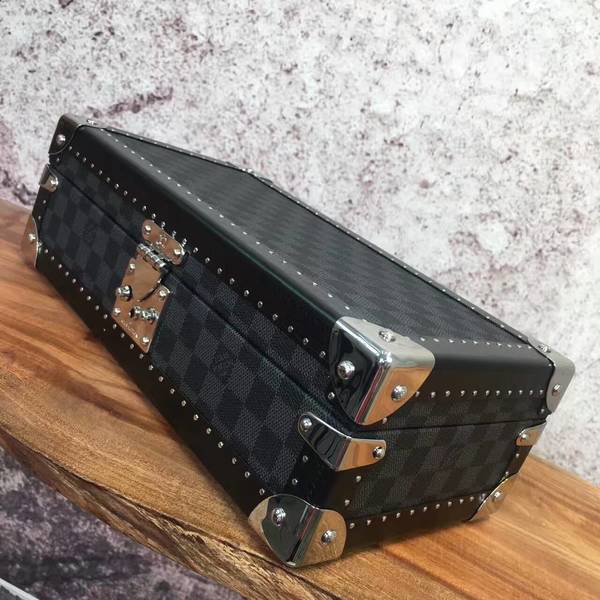 Louis Vuitton Damier Graphite Canvas Watches Box 40664 Black Louis Vuitton Damier Graphite Canvas Watches Box 40664 Black