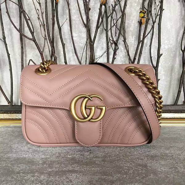 Gucci Now GG Marmont Mini Shoulder Bag 446744 Light Pink Gucci Now GG Marmont Mini Shoulder Bag 446744 Light Pink