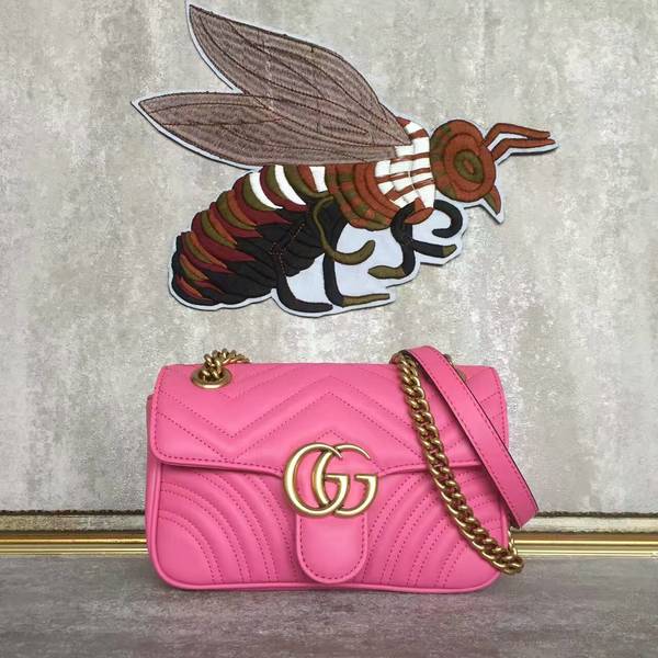 Gucci Now GG Marmont Mini Shoulder Bag 446744 Pink Gucci Now GG Marmont Mini Shoulder Bag 446744 Pink