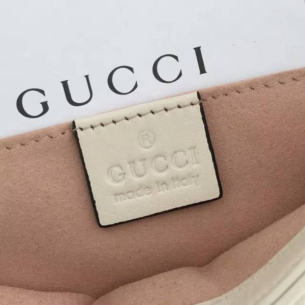 Gucci Now GG Marmont Mini Shoulder Bag 446744 White Gucci Now GG Marmont Mini Shoulder Bag 446744 White