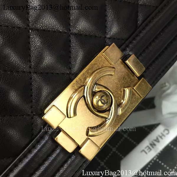 Boy Chanel Flap Bag Black Original Sheepskin Leather A67088 Gold Boy Chanel Flap Bag Black Original Sheepskin Leather A67088 Gold