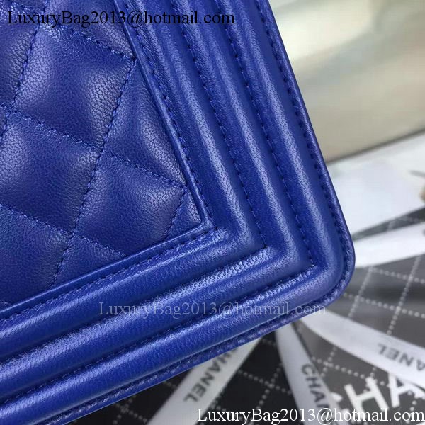 Boy Chanel Flap Bag Blue Original Sheepskin Leather A67088 Gold Boy Chanel Flap Bag Blue Original Sheepskin Leather A67088 Gold