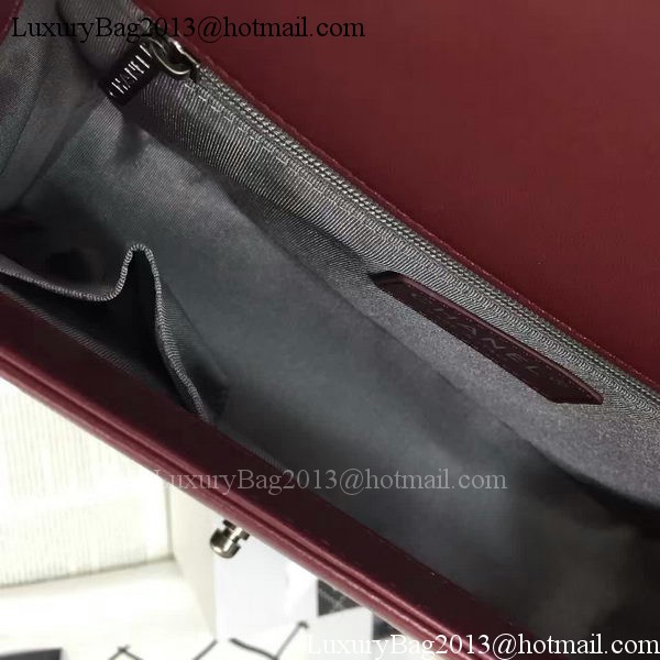 Boy Chanel Flap Bag Wine Original Sheepskin Leather A67088 Silver Boy Chanel Flap Bag Wine Original Sheepskin Leather A67088 Silver