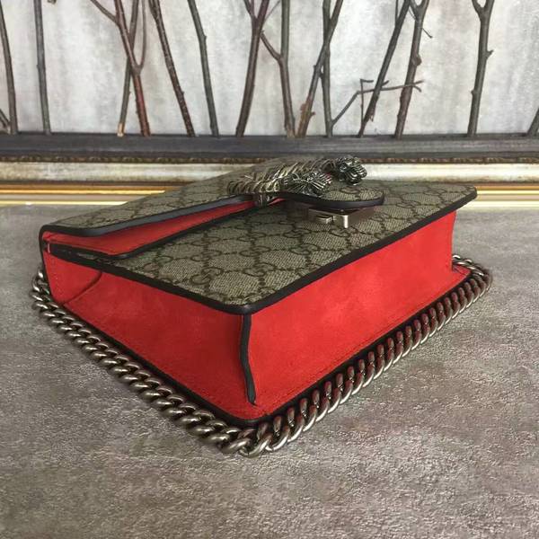 Gucci Mini Dionysus GG Canvas Shoulder Bag 421970 Red