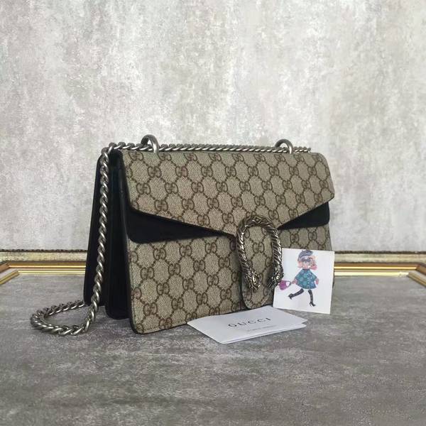 Gucci Medium Dionysus GG Canvas Shoulder Bag 400249 Black Gucci Medium Dionysus GG Canvas Shoulder Bag 400249 Black
