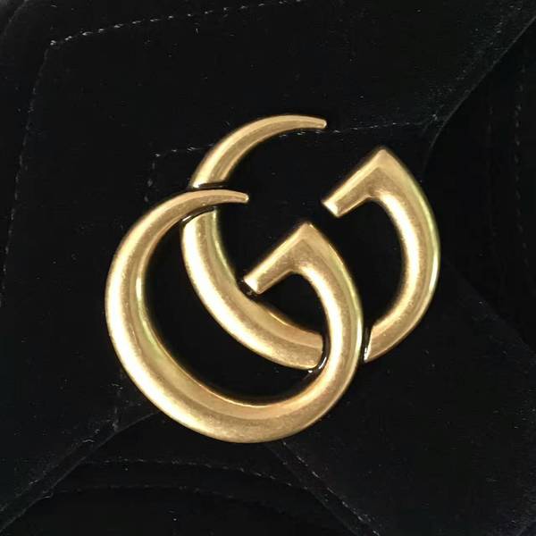Gucci GG Marmont Suede Leather Mini Shoulder Bag 446744 Black Gucci GG Marmont Suede Leather Mini Shoulder Bag 446744 Black