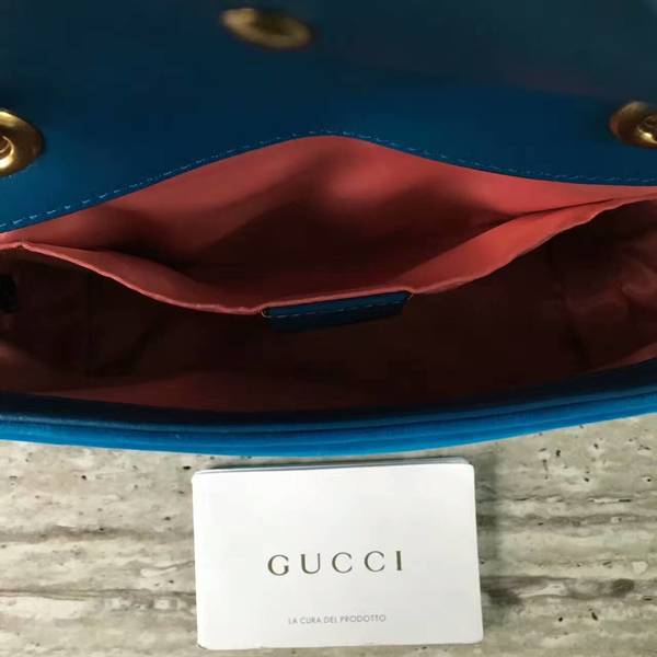 Gucci GG Marmont Suede Leather Mini Shoulder Bag 446744 Blue Gucci GG Marmont Suede Leather Mini Shoulder Bag 446744 Blue