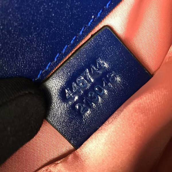 Gucci GG Marmont Suede Leather Mini Shoulder Bag 446744 Dark Blue Gucci GG Marmont Suede Leather Mini Shoulder Bag 446744 Dark Blue