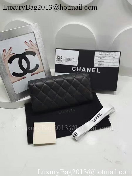 Chanel Original Sheepskin Leather Bi-Fold Wallet A32255 Black Chanel Original Sheepskin Leather Bi-Fold Wallet A32255 Black