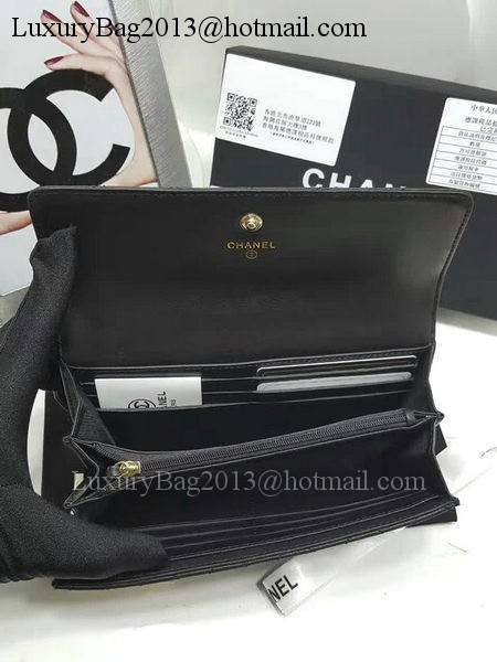 Chanel Original Sheepskin Leather Bi-Fold Wallet A32255 Black Chanel Original Sheepskin Leather Bi-Fold Wallet A32255 Black