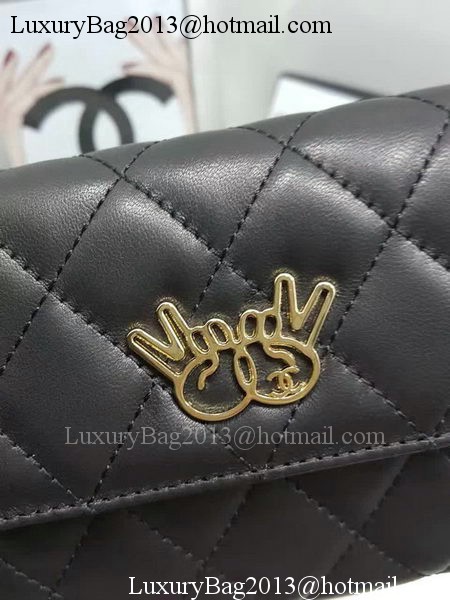 Chanel Original Sheepskin Leather Bi-Fold Wallet A32255 Black Chanel Original Sheepskin Leather Bi-Fold Wallet A32255 Black