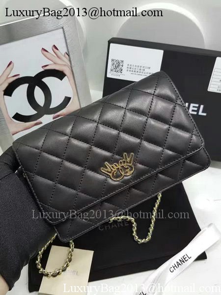 Chanel Original Sheepskin Leather Bi-Fold Wallet A32257 Black Chanel Original Sheepskin Leather Bi-Fold Wallet A32257 Black