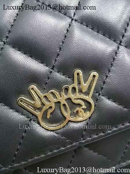 Chanel Original Sheepskin Leather Bi-Fold Wallet A32257 Black Chanel Original Sheepskin Leather Bi-Fold Wallet A32257 Black