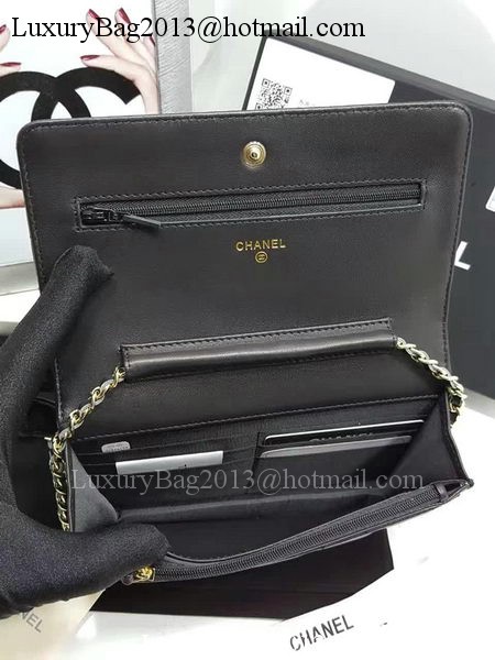 Chanel Original Sheepskin Leather Bi-Fold Wallet A32257 Black Chanel Original Sheepskin Leather Bi-Fold Wallet A32257 Black