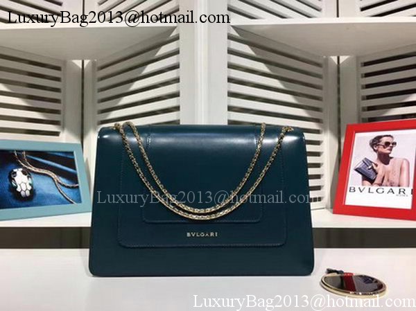 BVLGARI Medium Shoulder Bag Calfskin Leather BG2281 Blue BVLGARI Medium Shoulder Bag Calfskin Leather BG2281 Blue