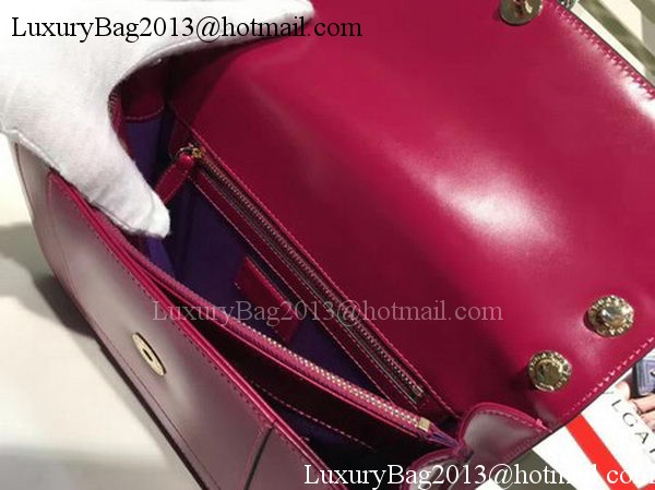 BVLGARI Medium Shoulder Bag Calfskin Leather BG2281 Purple BVLGARI Medium Shoulder Bag Calfskin Leather BG2281 Purple