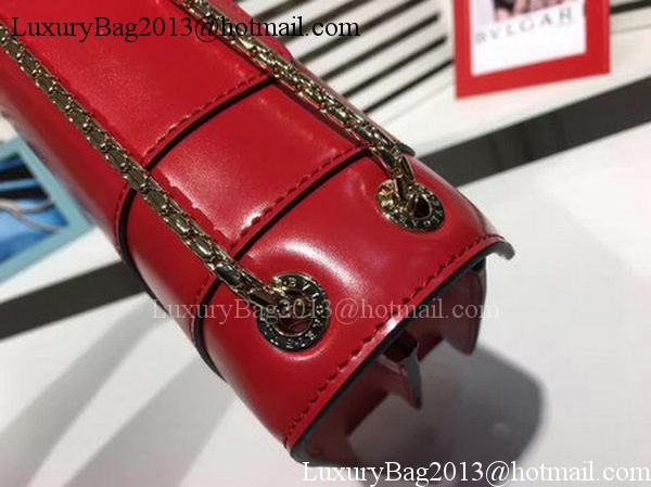BVLGARI Medium Shoulder Bag Calfskin Leather BG2281 Red BVLGARI Medium Shoulder Bag Calfskin Leather BG2281 Red