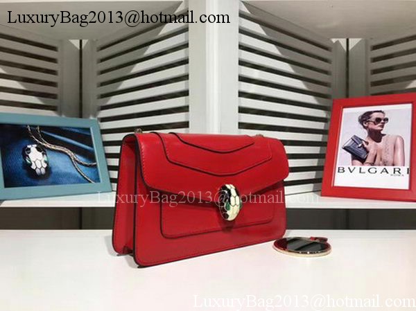 BVLGARI mini Shoulder Bag Calfskin Leather BG2282 Red BVLGARI mini Shoulder Bag Calfskin Leather BG2282 Red