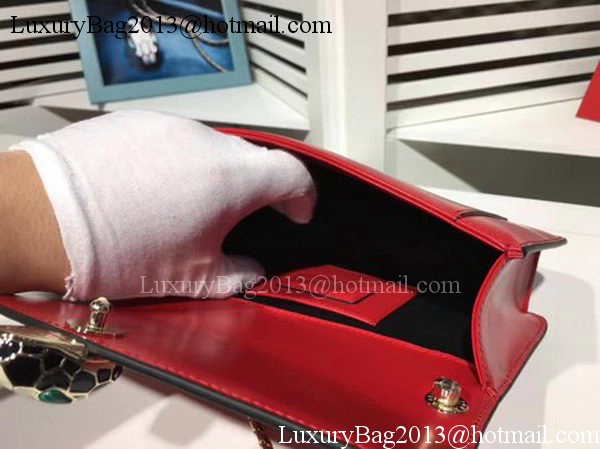BVLGARI mini Shoulder Bag Calfskin Leather BG2282 Red BVLGARI mini Shoulder Bag Calfskin Leather BG2282 Red