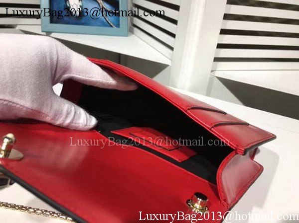 BVLGARI mini Shoulder Bag Calfskin Leather BG2283 Red BVLGARI mini Shoulder Bag Calfskin Leather BG2283 Red