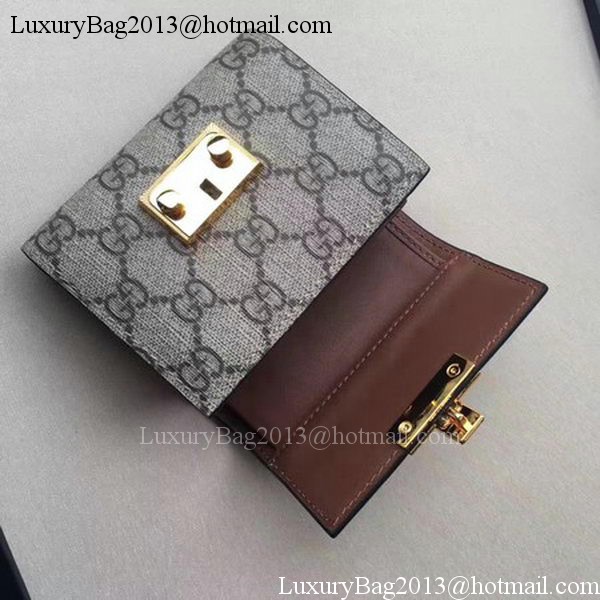 Gucci GG Supreme Canvas Padlock Wallet 453155 Black Gucci GG Supreme Canvas Padlock Wallet 453155 Black