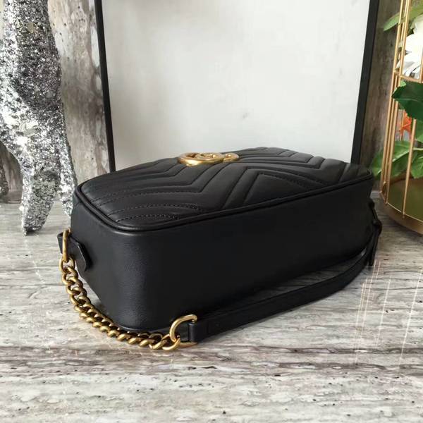 Gucci GG Marmont Matelasse Shoulder Bag 447632A Black Gucci GG Marmont Matelasse Shoulder Bag 447632A Black