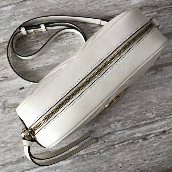 Gucci GG Marmont Matelasse Shoulder Bag 447632A White Gucci GG Marmont Matelasse Shoulder Bag 447632A White