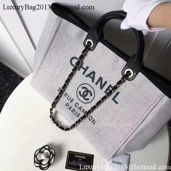 Chanel Large Canvas Tote Shopping Bag CHA1679 Grey Chanel Large Canvas Tote Shopping Bag CHA1679 Grey