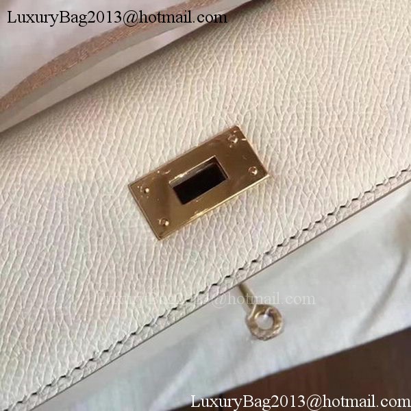 Hermes Kelly 22cm Tote Bag Original Leather KL22 White Hermes Kelly 22cm Tote Bag Original Leather KL22 White