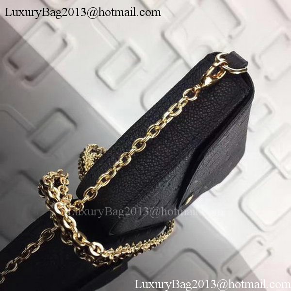 Louis Vuitton Monogram Empreinte POCHETTE FELICIE M64065 Black Louis Vuitton Monogram Empreinte POCHETTE FELICIE M64065 Black
