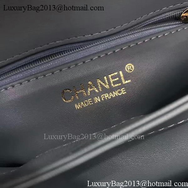 Chanel Classic Top Handle Bag Blue Sheepskin Leather A92991 Gold Chanel Classic Top Handle Bag Blue Sheepskin Leather A92991 Gold
