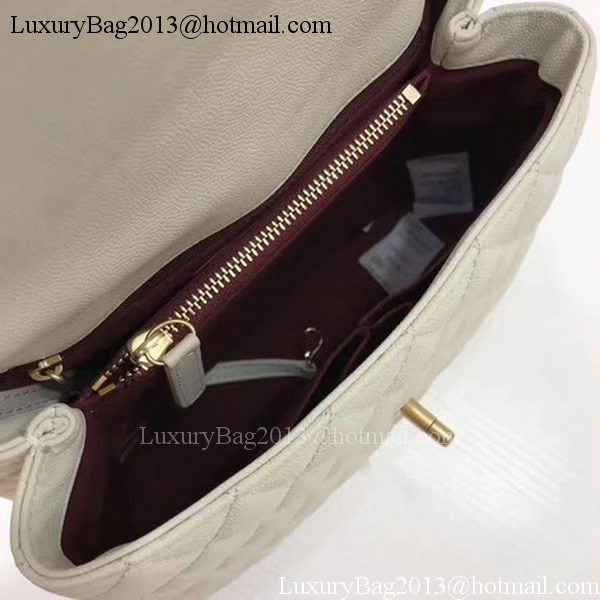 Chanel Classic Top Handle Bag OffWhite Sheepskin Leather A92991 Gold Chanel Classic Top Handle Bag OffWhite Sheepskin Leather A92991 Gold